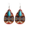 Wholesale Turquoise Pendant Vintage Fashion Western Bohemian Earrings