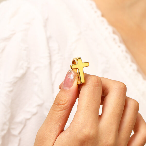 Wholesale Titanium Steel 18k Gold Band Ring