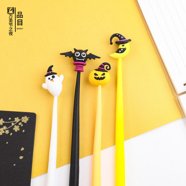 Wholesale Random Black Plastic Gel Pen Halloween Styling Pen
