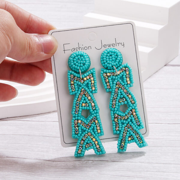 O1CN01mMfsN51TQG0LQYf1W_2207499512376-0-cib Wholesale MAMA Letter Handmade Beaded Rice Bead Earrings