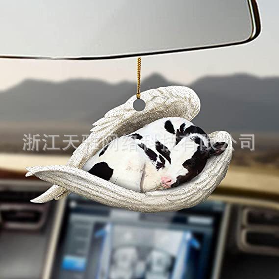 Wholesale Acrylic Cow Car Ornament