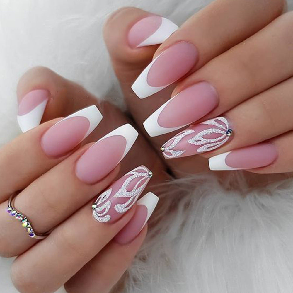 Wholesale French Glitter Petal Nail Patch