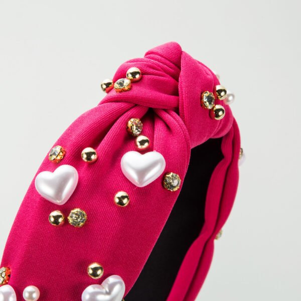 O1CN01mNXtER2LDsWeEpoPN_2206398079659-0-cib Wholesale Fashion Valentine's Day Love Pearl Wide Brim Knotted Beaded All-match Sweet Headband