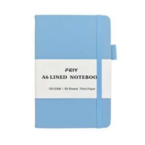 A6 / A6 light blue 80 horizontal lines inside page