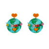 Wholesale Painted Matte Acrylic Earrings