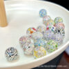 Wholesale Colored Natural Shell Ceramic Mud Diamond Ball Full Diamond 16mm Ball