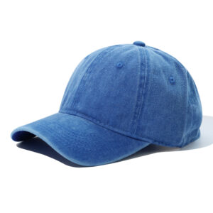 Washed baseball cap--royal blue / Adjustable