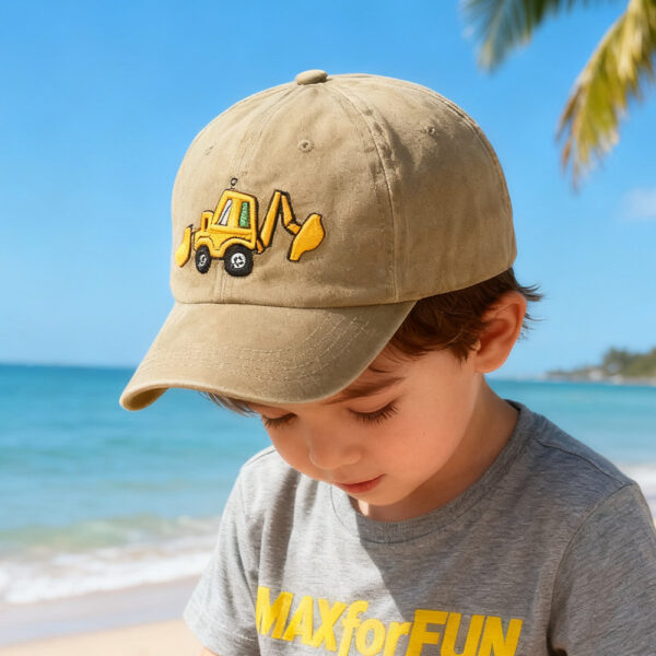 O1CN01mRMAYh1fipbSxXdkx_2215600164041-0-cib Wholesale Kids Washed Fabric Excavator Embroidery Baseball Cap