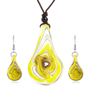 Cotton rope necklace set orange