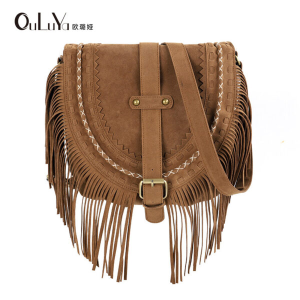 Wholesale PU Ethnic Style Large Capacity Tassel Bags