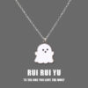 Wholesale Halloween Black and White Ghost Necklace