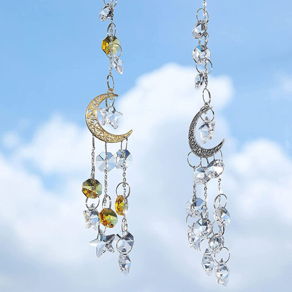 Wholesale Suncatcher Moon Star Crystal Sun Decoration