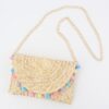 Wholesale PU Woven Single Shoulder Crossbody Wheat Straw Woven Bags