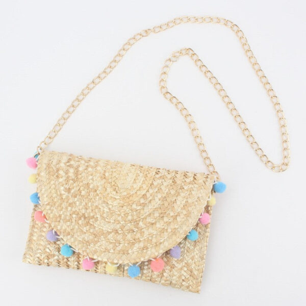 Wholesale PU Woven Single Shoulder Crossbody Wheat Straw Woven Bags