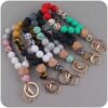 Wholesale Hand Silicone Beads Wrist Keychain
