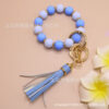 Wholesale Colorful Silicone Beads Diamond Ring Bracelet Keychain