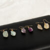 Wholesale Natural Crystal Irregular Rough Stone Handmade Earrings