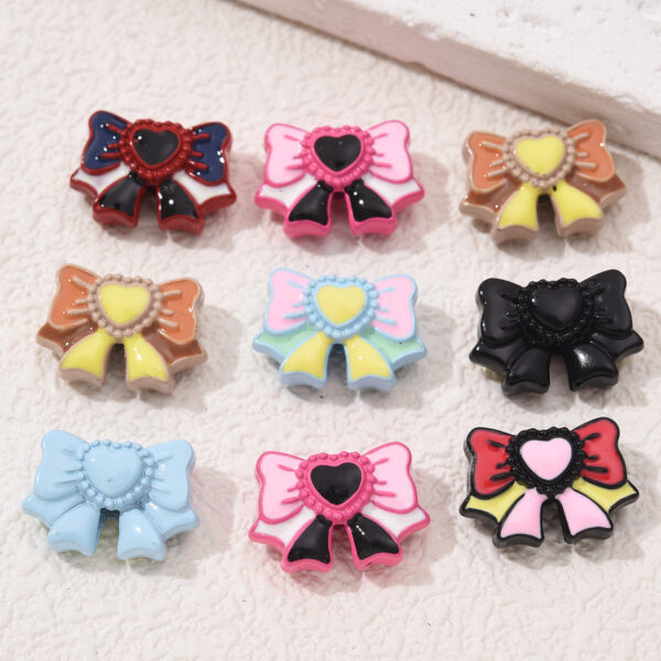 O1CN01mYwmK11OL9SRG0a4P_2210926791688-0-cib Wholesale 10PCS/PACK Candy Colored Alloy Bow Beads