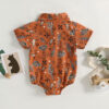 Wholesale Cotton Boys Shirt Aztec Western Style Denim Cactus Jumpsuit