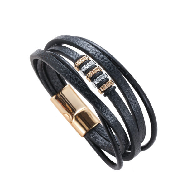 O1CN01mbiZNl1w2YIYcjhFC_3192076250-0-cib Wholesale Vintage Personalized Magnetic Buckle Men's Leather Bracelet