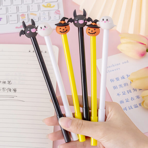 Wholesale Pumpkin Lantern Bat Ghost Halloween Plastic Gel Pen