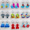 Wholesale Cartoon Animal Earrings Dragonfly Red Dog Elephant Reading Acrylic Earrings
