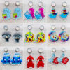 Wholesale Cartoon Animal Earrings Dragonfly Red Dog Elephant Reading Acrylic Earrings