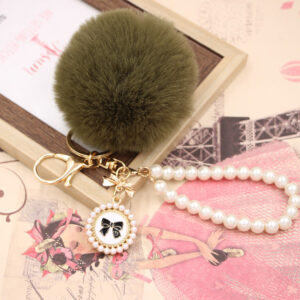 Olive green / Pearl Bow