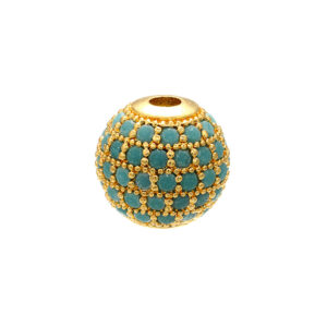 Golden turquoise drill / 10mm