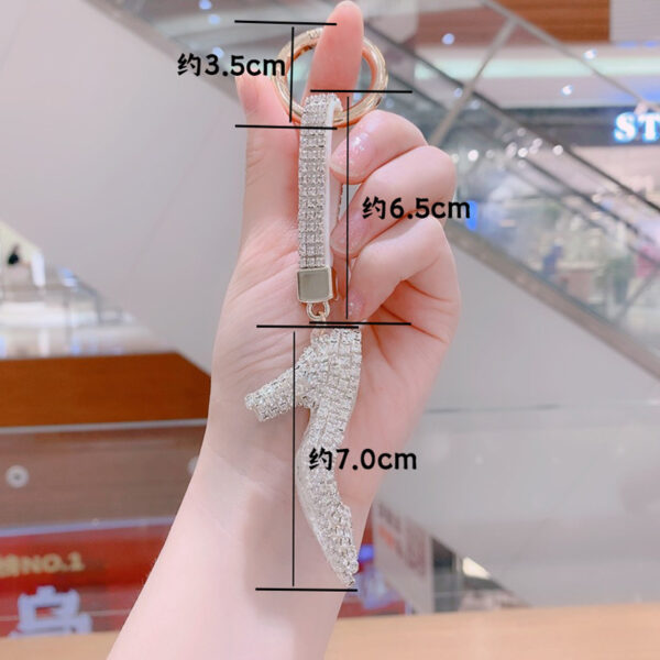 Wholesale Diamond Sticker Crystal High Heels Metal Keychain