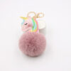 Wholesale Artificial Fur Unicorn Fur Ball Keychain
