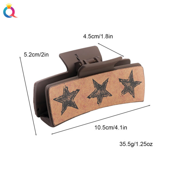 O1CN01mls7YQ1jqqoKT9eKp_2847654600-0-cib Wholesale Leather Leopard Retro Square Clip Cashew PU Shark Clip