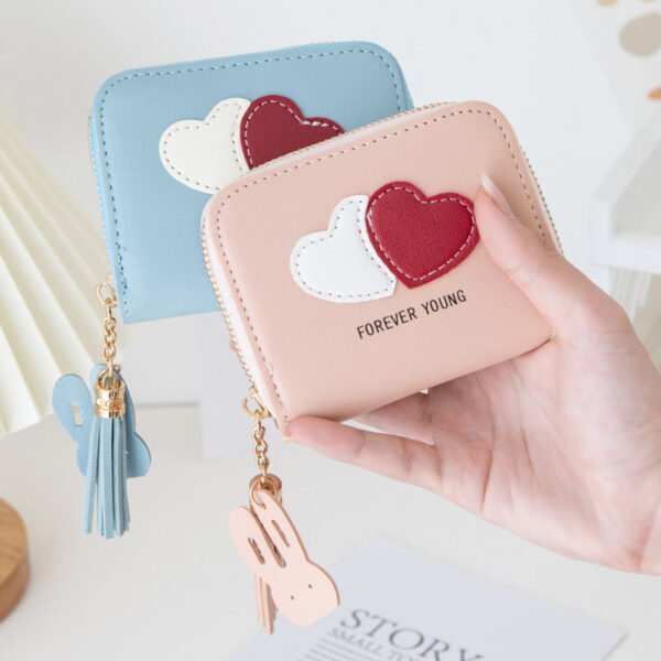 Wholesale PU Heart Shaped Coin Purse Keychain