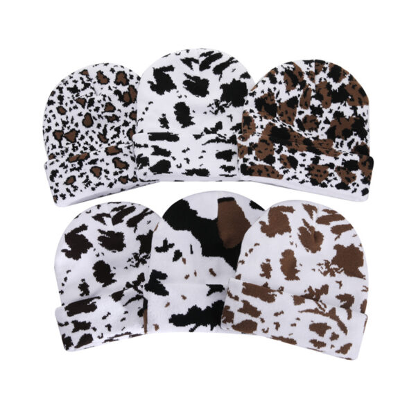 O1CN01mnBtGf1QAjZ8aH2gZ_962731936-0-cib-1 Wholesale Acrylic Autumn and Winter Leopard Patterned Cow Knitted Wool Hats