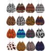 Wholesale Western Style Leopard Print Cow Print Leather Double Sided Print Earrings