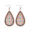 Wholesale Ethnic Style Wooden Droplet Shaped Retro Earrings