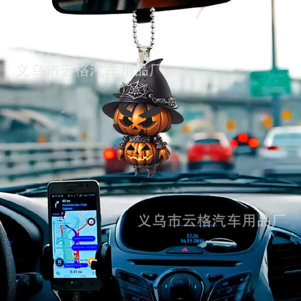 Wholesale New Halloween Christmas Creative Pumpkin Dwarf Acrylic Car Pendant