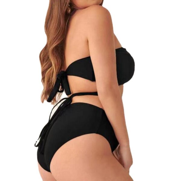 Wholesale Plus Size Solid Color Two-piece Bikini Swimwear