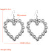 Wholesale New Creative and Fashionable Heart Heart Diamond Cut-out Earrings