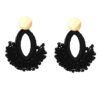 Wholesale Bohemian Scalloped Tassel Bead Ear Studs
