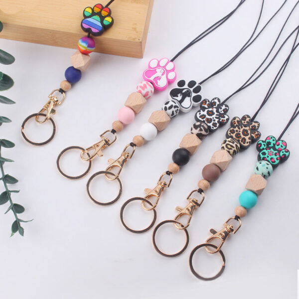 Wholesale Cartoon Animal Dog Claws Silicone Pendant Keychain