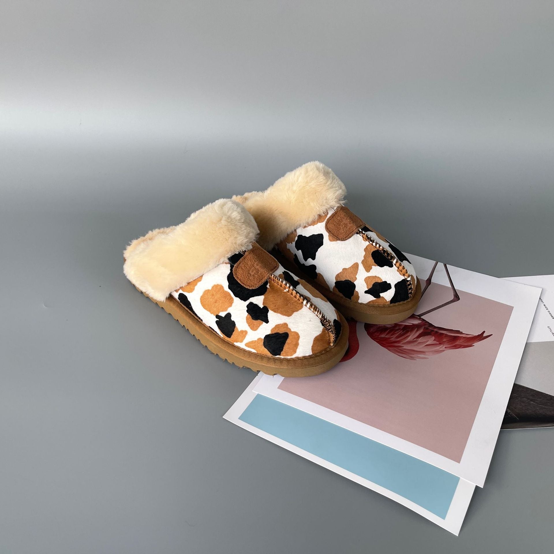 Wholesale Winter Flat Bottom Anti Slip EVA Cotton Slippers