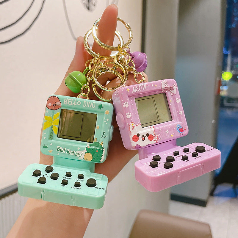 Wholesale Metal Glue Creative Arcade Joystick Tetris Game Machine Keychain