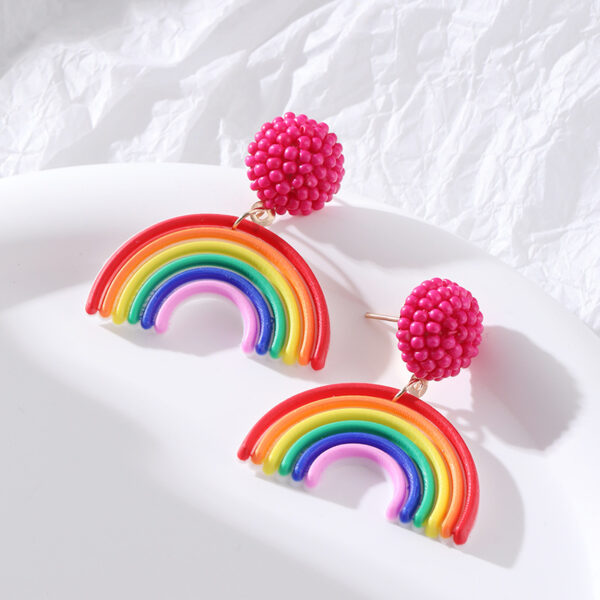 O1CN01mvhVeU24GlQYv4dy8_3880997364-0-cib Wholesale Rainbow Rice Beads Earrings