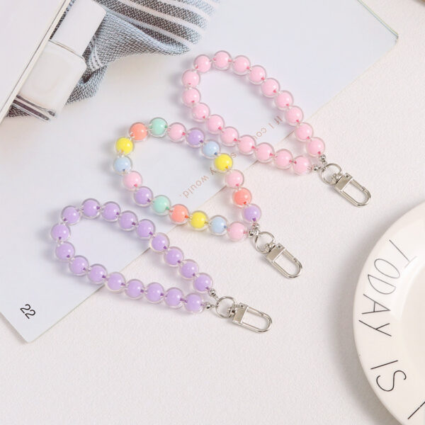 Wholesale Acrylic Candy Color Beaded Bracelet Keychains