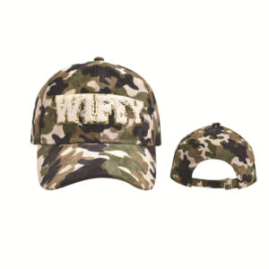 Style 1-camouflage WIFEY corduroy baseball cap / Adjustable