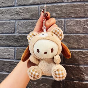 Plush plaid animal-pacha dog