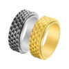Wholesale Stainless Steel Dragon Scale Rotatable Ring