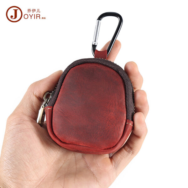 Wholesale Genuine Leather Zipper Pendant Coin Holder Coin Purse