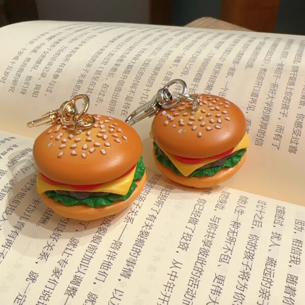 Wholesale PVC Imitation Food Toy Croissant Bag Key Chain